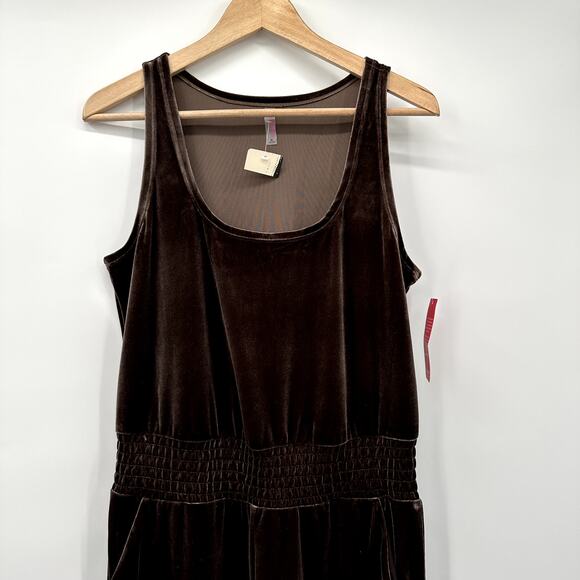 COMMANDO NWT Velvet Tank Jumpsuit in Brown // M - Picture 6 of 11